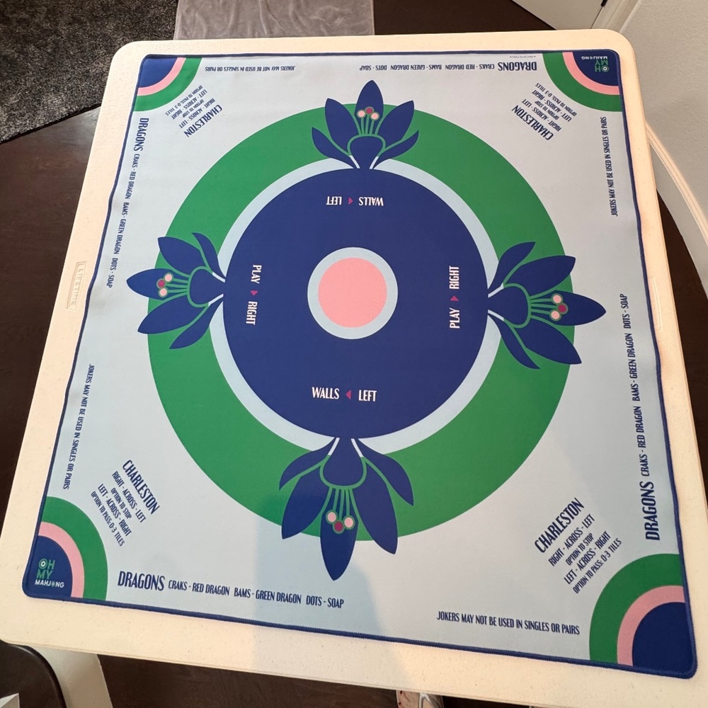 Oh My Mahjong "Preppy Soiree" neoprene mat.